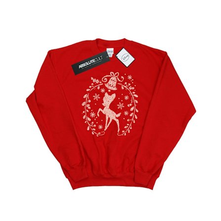 Disney Herr Bambi Julkrans Sweatshirt S Röd