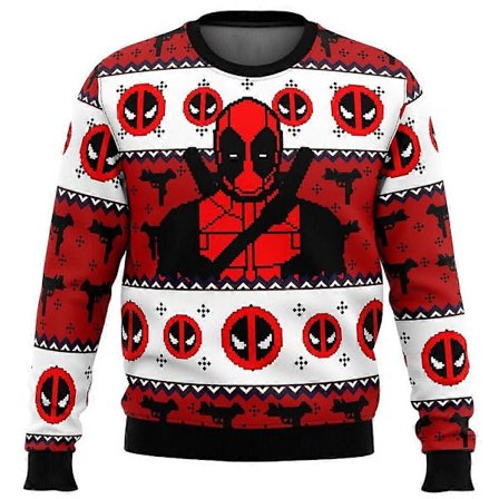 Deadpool Jolly Red Guy Stygg Julegenser Gave Julenissen Pullover Film 3D-trykk Høst Vinter Menn Kvinner Sweatshit-lingling}