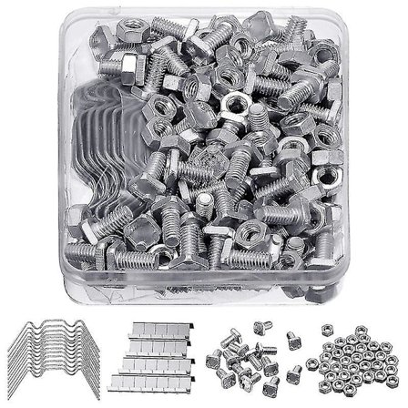 400 st växthusreparationssats inklusive 100 glasklämmor med trådspännen 100 st överlappningsklämmor och 100 st växthus