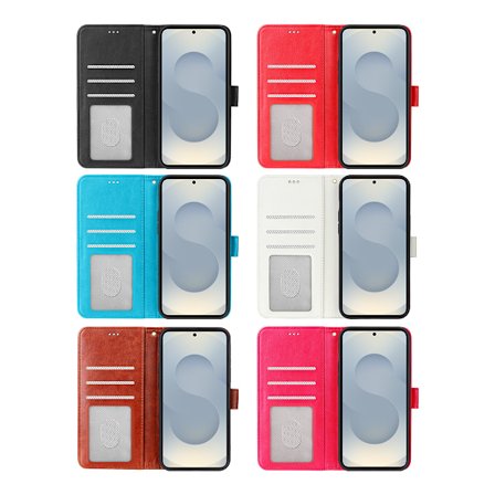 Samsung S25 Pung Etui i LÆDER – 3 Kort – Hvid