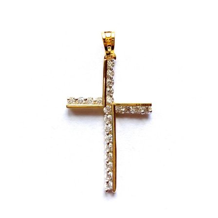 Kors halsband med 18k guldplätering (Kedja ingår)