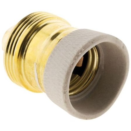 E27 messing sokkel med porselenskrage - 250V - for innendørs bruk - Messing med porselenskrage