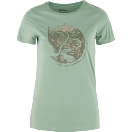 Fjällräven Women's Arctic Fox T-Shirt in Misty Green/Grün, Bio-Baumwolle | Size: XL