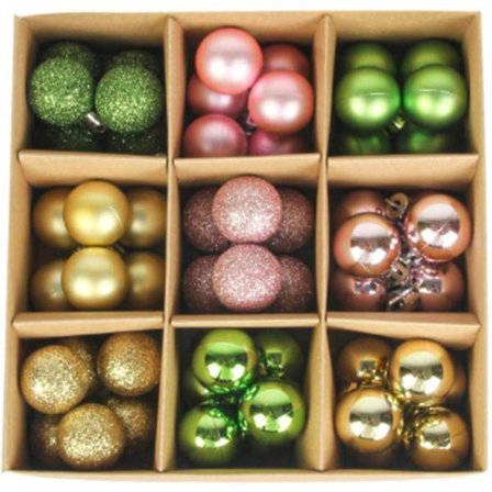 54 stk. 3 cm Juletræspynt Ornamenter Vedhæng