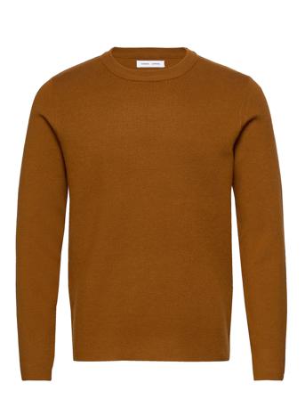 Gunan Crew Neck 10490 Stickad Tröja M. Rund Krage Brun Samsøe Samsøe