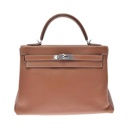 Hermès Vintage, Pre-owned Kelly Bruin, Dames, Maat:ONE Size