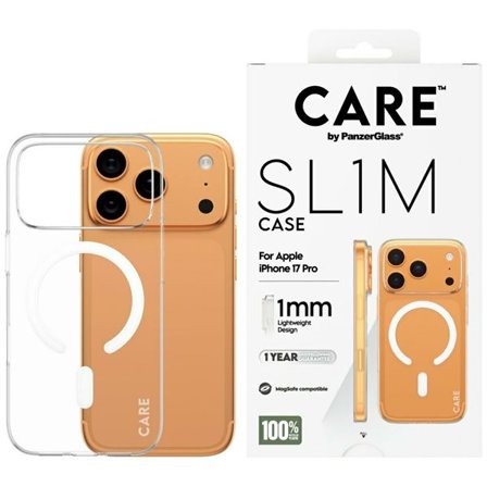 CARE by PanzerGlass SL1M MagSafe-fodral för iPhone 17 Pro - Transparent