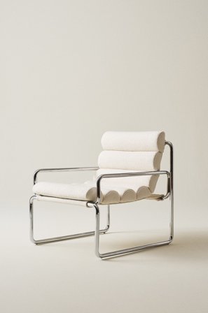 Jotex - Lenestol Eliseouter: champagne color leather /inside: offwhite color velvet - SINES - Kjøp Lenestoler hos Jotex