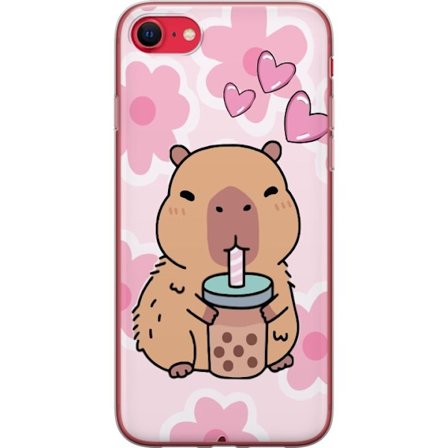 Kompatibelt Mobilskal till Apple Apple iPhone 7 Kawaii Capybara Hjärtan Anime Stil Söt Design Djurmotiv TikTok Populärt Present Tjej