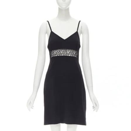 Fendi Vintage Pre-owned Fabric Kjole Sort, Dame