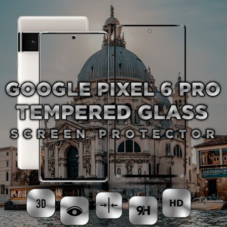 1-Pack GOOGLE PIXEL 6 PRO Skærmbeskyttelse - Hærdet Glas 9H - Super kvalitet 3D
