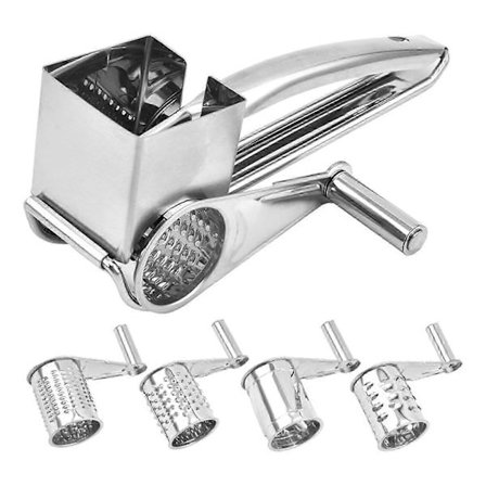 Manuelt rivejern til ost med knivskarpe blade og ergonomisk håndtag for perfekte riveresultater - let at bruge og rengøre