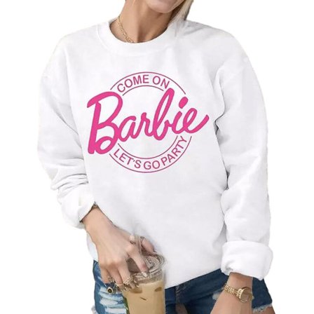 Tröja med alfabetet, långärmad, rund hals, dam