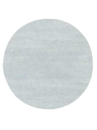 Tappeto Di Lana Handloom Blu Polvere Rotondo Piccolo