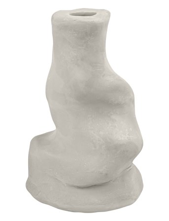 Mette Ditmer Art Piece Liquid Candleholder, Small - Grey - Ø6.5XH10CM