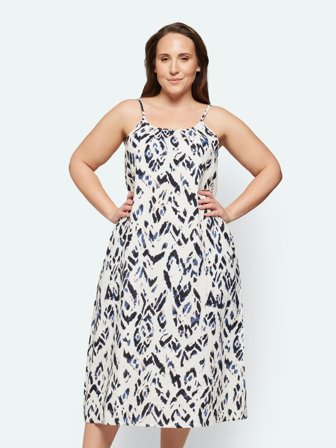 CISO - Kjole - Blå Mix - Mønstret