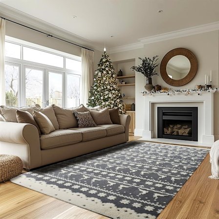 3D-matto Bergen 1.20*1.70 Harmaa