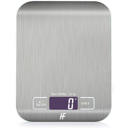 5 kg/1 g Digital Köksvåg - Rostfri Stålplattform, Bakgrundsbelyst LCD-skärm för Hem & Kontor