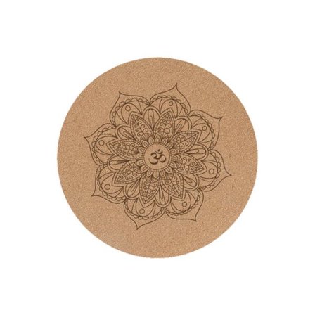 Tregulv Yoga Meditasjonsmatte Rund Yogamatte Antislip Og Vanntett Miljøvennlig