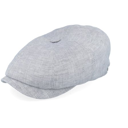 Stetson - Grå flatcap Kasket - Hatteras Linen Lith Grey Flat Cap @ Hatstore