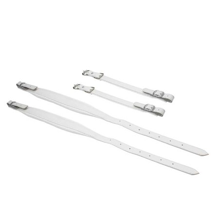 1 par PU-lær justerbare skulderstropper for trekkspill (hvit)