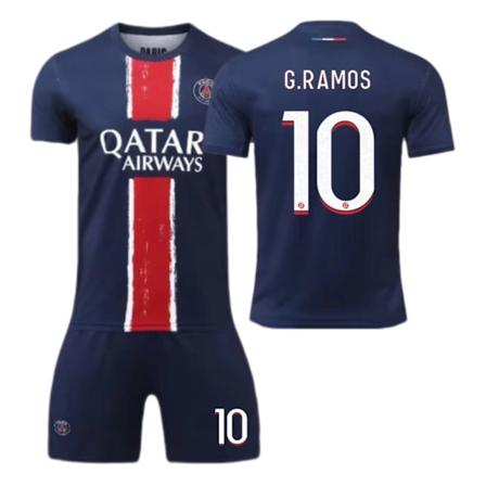 24-25 Paris Hemmatröja Nr.7 Mbappe 9 Ramos Barn Vuxen Kostym Fotboll Uniform NO.10 M