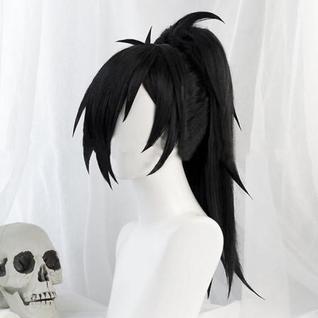 Uusi muoti-anime Dororo Cosplay-asu Hyakkimaru Kimono Cosplay-asu Halloween-viitta+kimono+huivi Täysi set peruukit Wig L