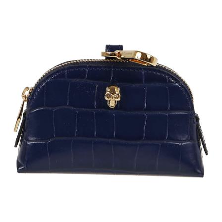 Alexander McQueen Zipped Pung Blå, Dame Clutch, Størrelse: ONE Size