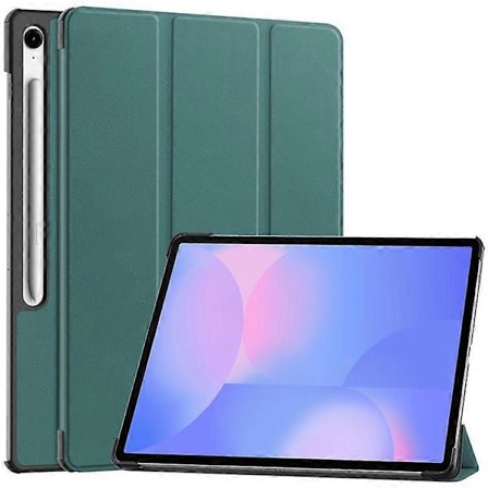 Läderfodral med halkfritt stativ kompatibelt med Samsung Galaxy Tab S10 FE+