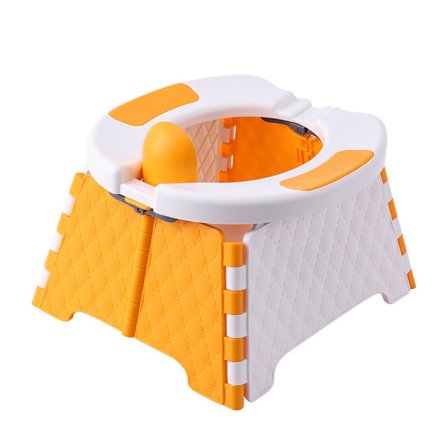 Bærbar pottestol med reiseveske, sammenleggbar, innendørs/utendørs bruk, camping, inkludert 30 erstatningsposer