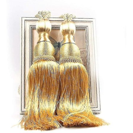 1 Par Dusker Gardinbånd Hjem Dekorativt Vindusgardin Ball Dusker Tau Holder (gull) (FMY)