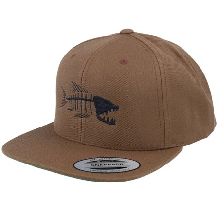 Skillfish - Braun snapback Cap - Fish Bones Tan Brown Snapback @ Hatstore