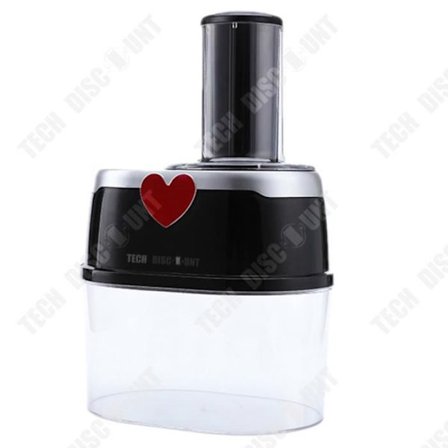 Spiral grönsaksskärare - TECH DISCOUNT - Multifunktionell - 4 huvuden - ABS + Rostfritt stål - Svart