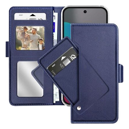 Lompakkoasu - AVIZAR - Google Pixel 10/10 Pro - Sisäinen peili - Videotuki - Tummansininen