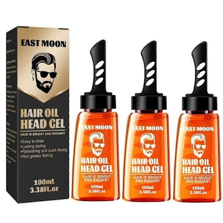 1-3X 2-i-1 Hårvoks Gel Med Kam Langtidsholdbar Fluffy Hår Mænd Hårstyling Gel Værktøj