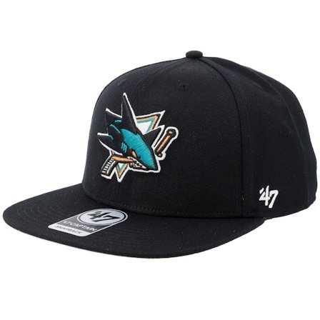 47 Brand - Negro snapback Gorra - San Jose Sharks No Shot 47 Captain Black Snapback @ Hatstore