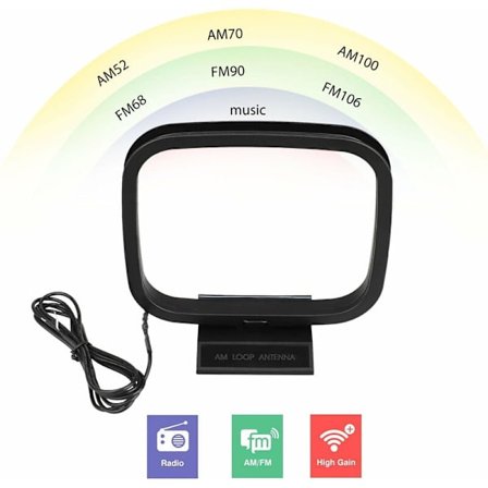 AM FM-slingantenn 2-stifts bar trådkontakt AM-antennkabeltråd för bordsskiva stereomottagare inomhusradiomottagare