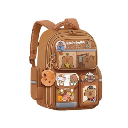Søt Capybara Tegneserie Ryggsekk Romslig Og Komfortabel Skolesekk Casual Daypack For Skole Og Aktiviteter 02