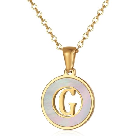 Initial Halsband i Rostfritt Stål för Kvinnor, 18K Guldpläterat Fint 26 Bokstäver A till Z Hänge Halsband Tonårsflickor Gåvor