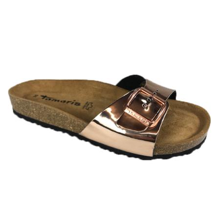 Tamaris Slipper , Beige , Dames , Maat: 38 EU