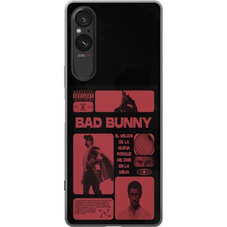 Kompatibelt Mobildeksel til Sony Xperia 5 V Bad Bunny NFL-inspirert skjoldlogo med amerikansk fotball og stjerner