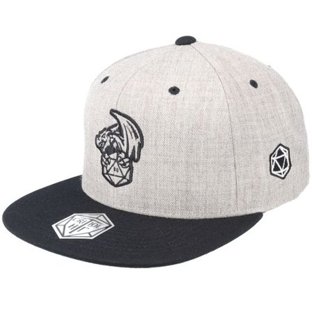 Critiql Hit - Grå snapback Keps - Dice And Dragons Heather Grey/Black Snapback @ Hatstore