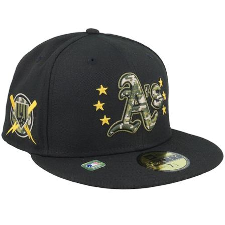 New Era - MLB Schwarz fitted Cap - Oakland Athletics Mlb24 Armed Forces Day 59FIFTY Black Fitted @ Hatstore