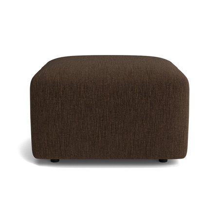 Thursday Pouf Sitzhocker in Boston Dunkelbraun, moderner Polsterhocker für das Wohnzimmer, bequeme Fußablage, zeitloses Design, 44cm Höhe.
