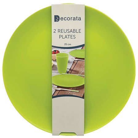 Genanvendelige Tallerkener Limegrøn Decorata