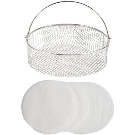 Airfryer kurv dampindsats til Ninja Foodi 6.5, 8Qt, Airfryer kurv, Airfryer sprød kurv med håndtag