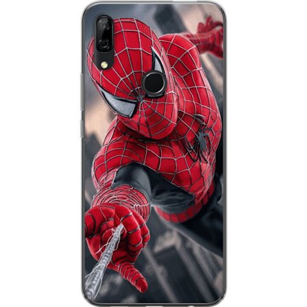 Kompatibel Mobilcover til Huawei Huawei P Smart Z Dynamisk Spider-Man-illustration i action-perspektiv, superheltetema med bevægelsesenergi og cinema