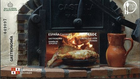 Spanien - Spanien som 19 retter - Postfrisk miniark
