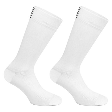 Ridstrumpor i vit merinoull KLB