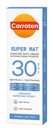 Carroten Super Mat Suncare Face Cream SPF 30 50 ml, Skincare, Solcreme, Solcreme Til Ansigtet